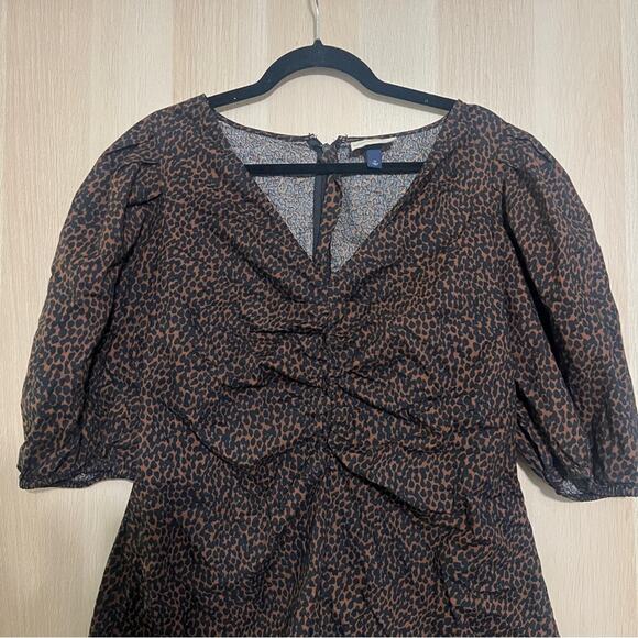 Universal Threads Leopard Print Ruched Dress - Picture 6 of 9